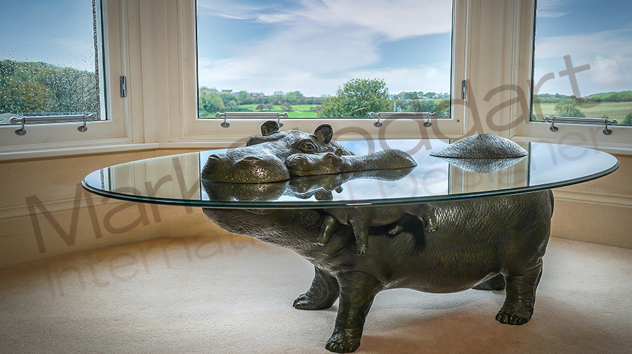 Hippo table glass store